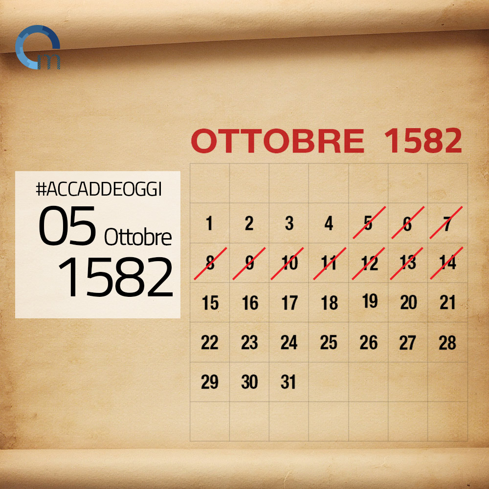 calendario gregoriano 5 ottobre 1582